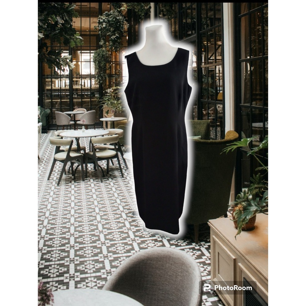 Jones Studio Black Dress Size 12 Sheath Little Black Dress Capsule Basic Church